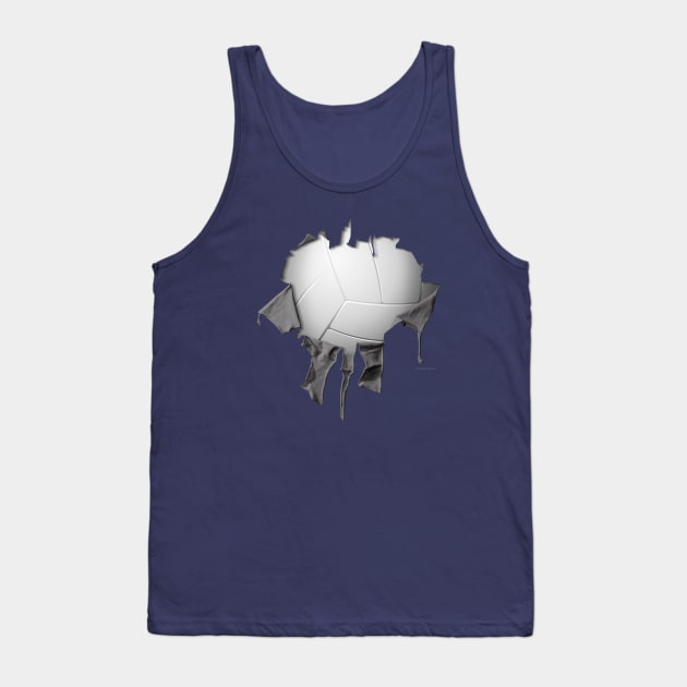 Shredded, Ripped and Torn Volleyball Tank Top by eBrushDesign